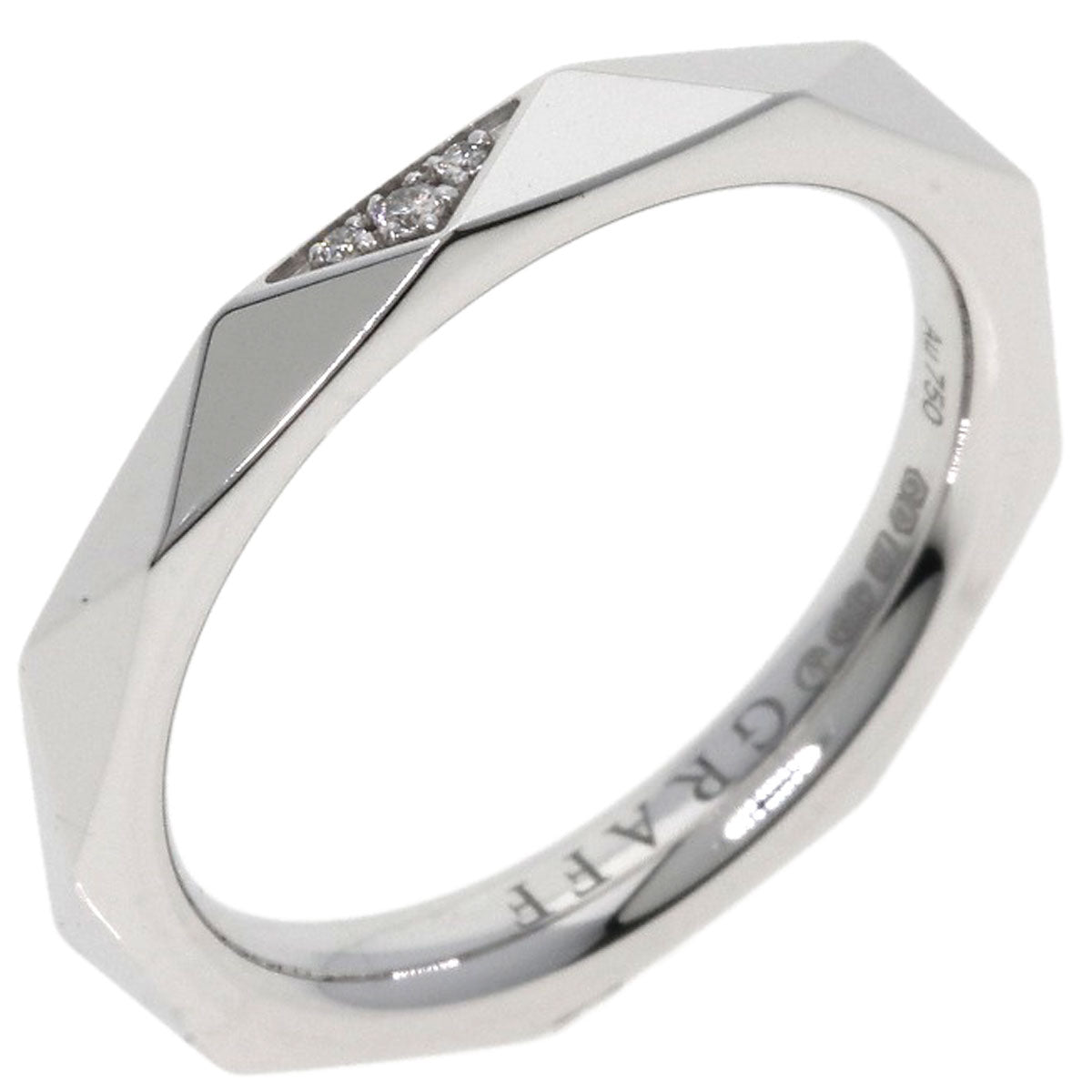 GRAFF Laurence Graff Signature Band Diamond Ring K18 White Gold Ladies [Used]