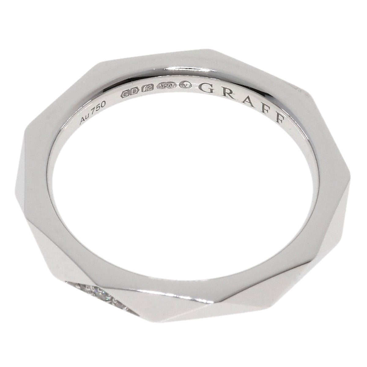 GRAFF Laurence Graff Signature Band Diamond Ring K18 White Gold Ladies [Used]