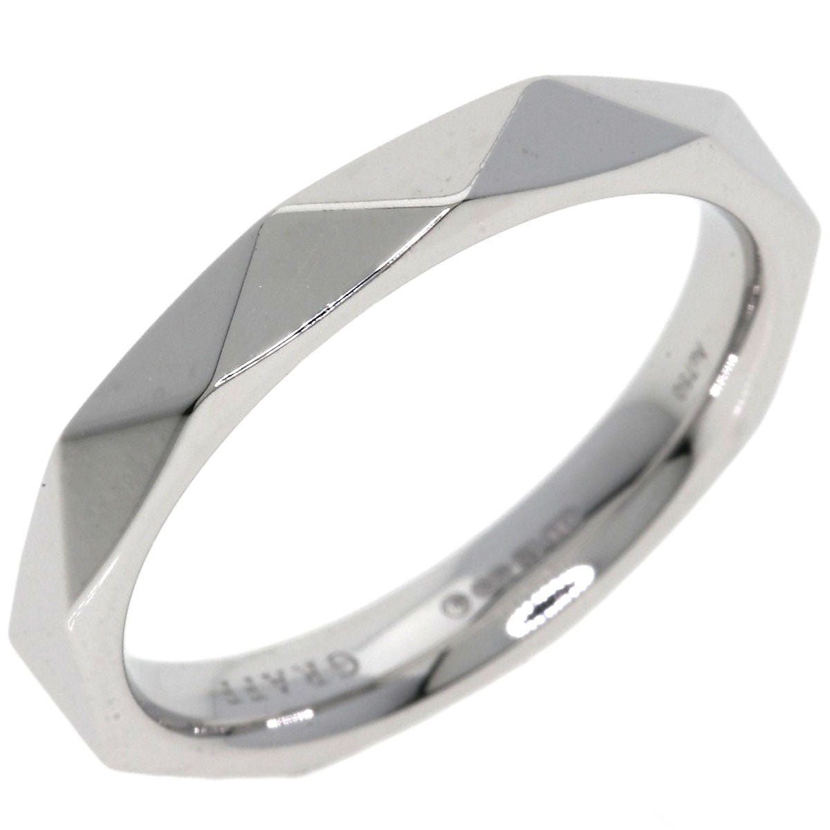 GRAFF Laurence Graff Signature Band Ring K18 White Gold Ladies [Used]