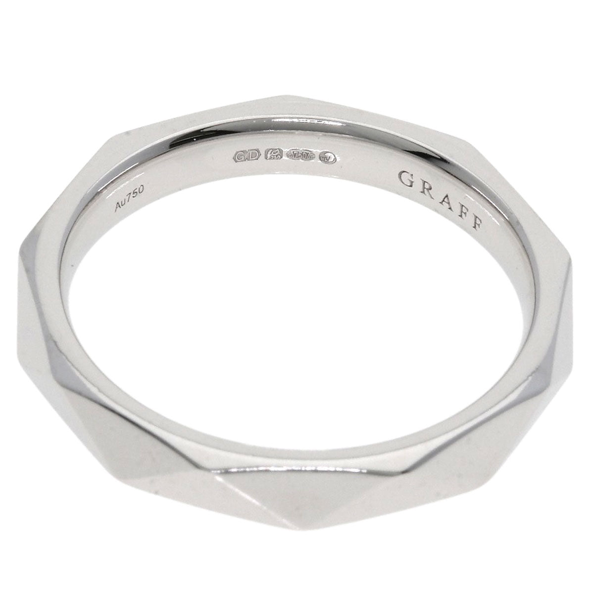 GRAFF Laurence Graff Signature Band Ring K18 White Gold Ladies [Used]