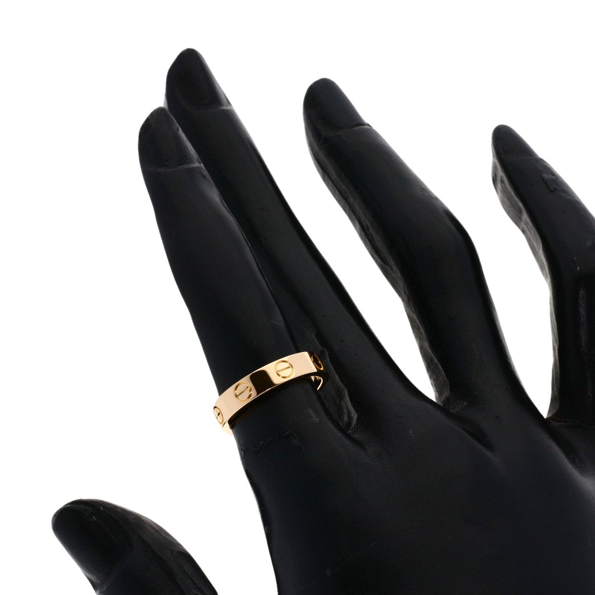 CARTIER Mini love ring # 48 Ring K18 Pink Gold Ladies [Used]