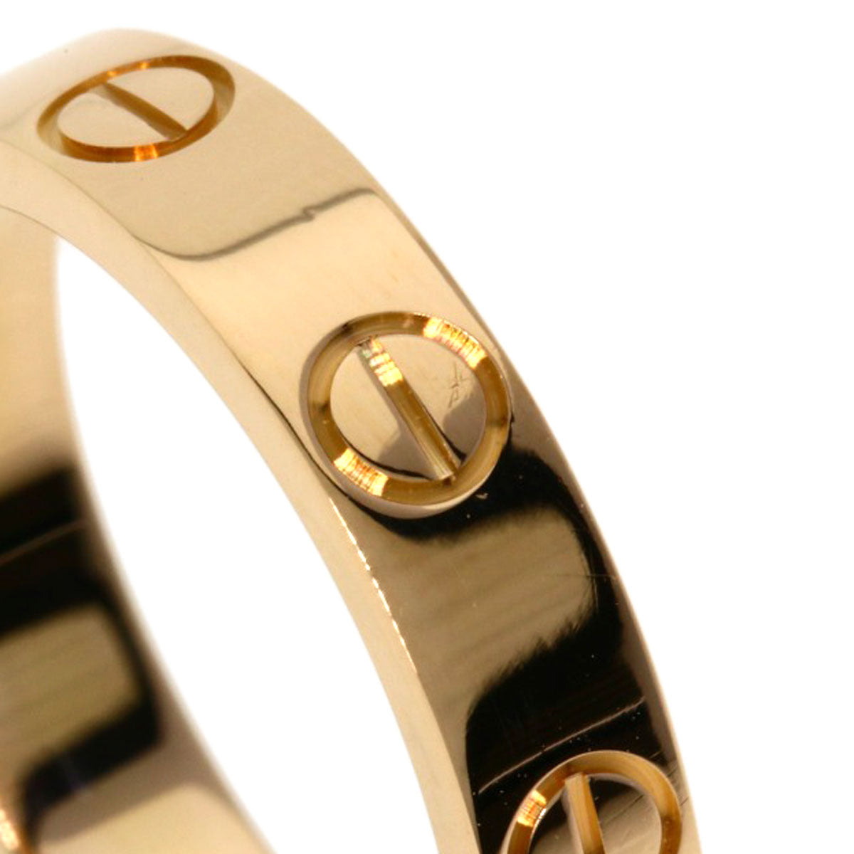 CARTIER Mini love ring # 48 Ring K18 Pink Gold Ladies [Used]