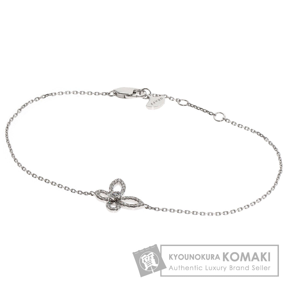 GRAFF Mini Butterfly Diamond Bracelet K18 White Gold Ladies [Used]