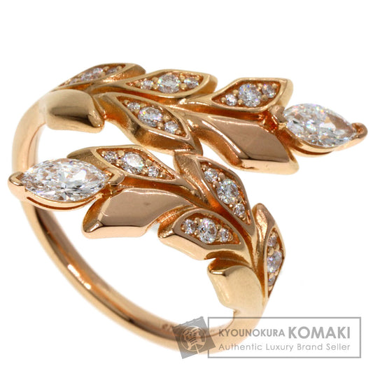 TIFFANY&Co. Victoria Vine Bypass Diamond Ring K18 Pink Gold Ladies [Used]