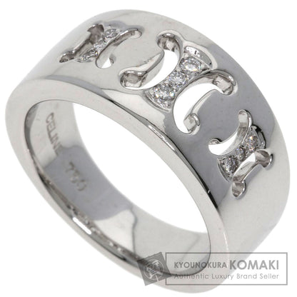 CELINE Triomphe Diamond Ring K18 White Gold Ladies [Used]