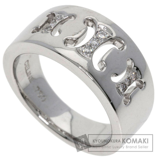 CELINE Triomphe Diamond Ring K18 White Gold Ladies [Used]