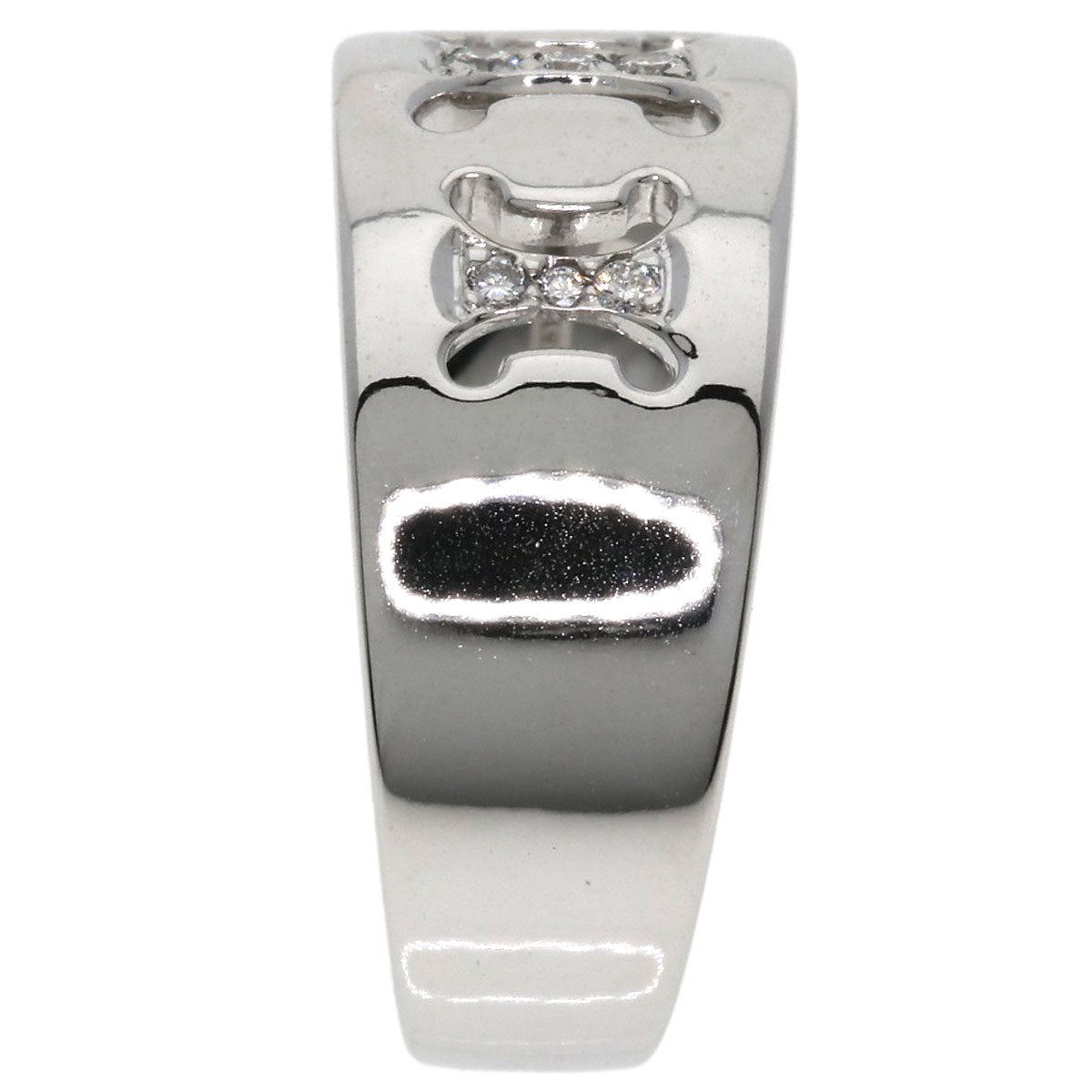 CELINE Triomphe Diamond Ring K18 White Gold Ladies [Used]