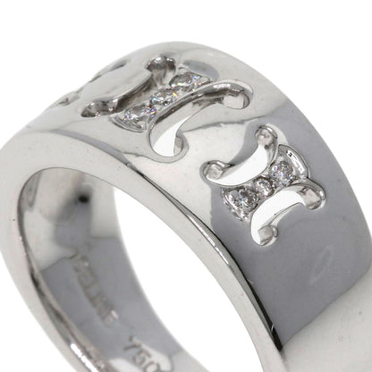 CELINE Triomphe Diamond Ring K18 White Gold Ladies [Used]