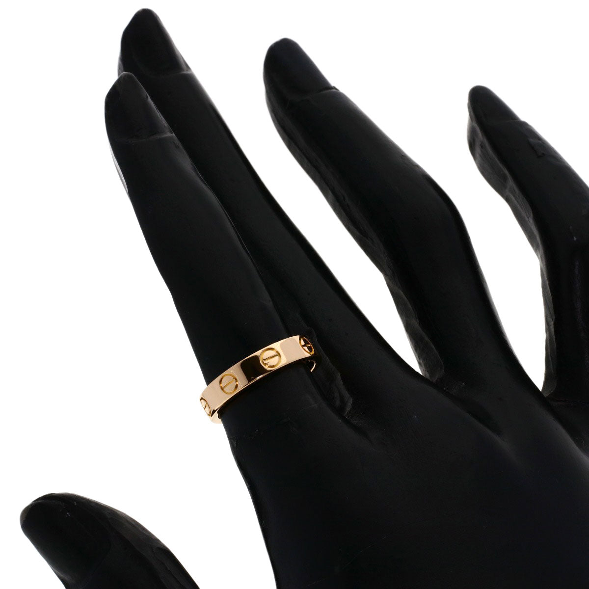 CARTIER Mini love ring # 48 Ring K18 Pink Gold Ladies [Used]