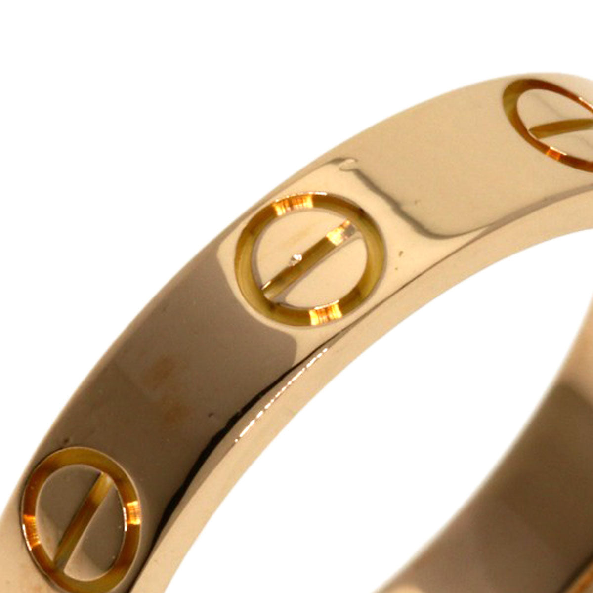 CARTIER Mini love ring # 48 Ring K18 Pink Gold Ladies [Used]