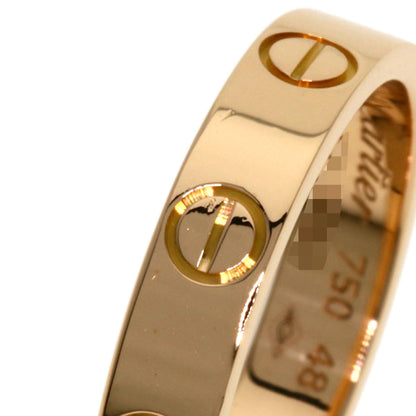 CARTIER Mini love ring # 48 Ring K18 Pink Gold Ladies [Used]