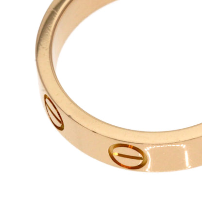 CARTIER Mini love ring # 48 Ring K18 Pink Gold Ladies [Used]