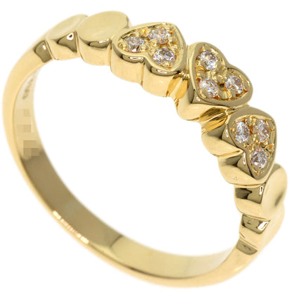 Dior Diamond heart motif Ring K18 Yellow Gold Ladies [Used]