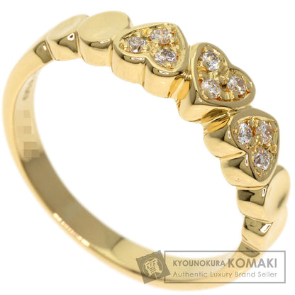 Dior Diamond heart motif Ring K18 Yellow Gold Ladies [Used]