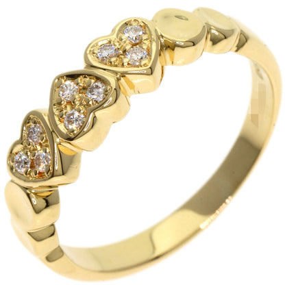 Dior Diamond heart motif Ring K18 Yellow Gold Ladies [Used]