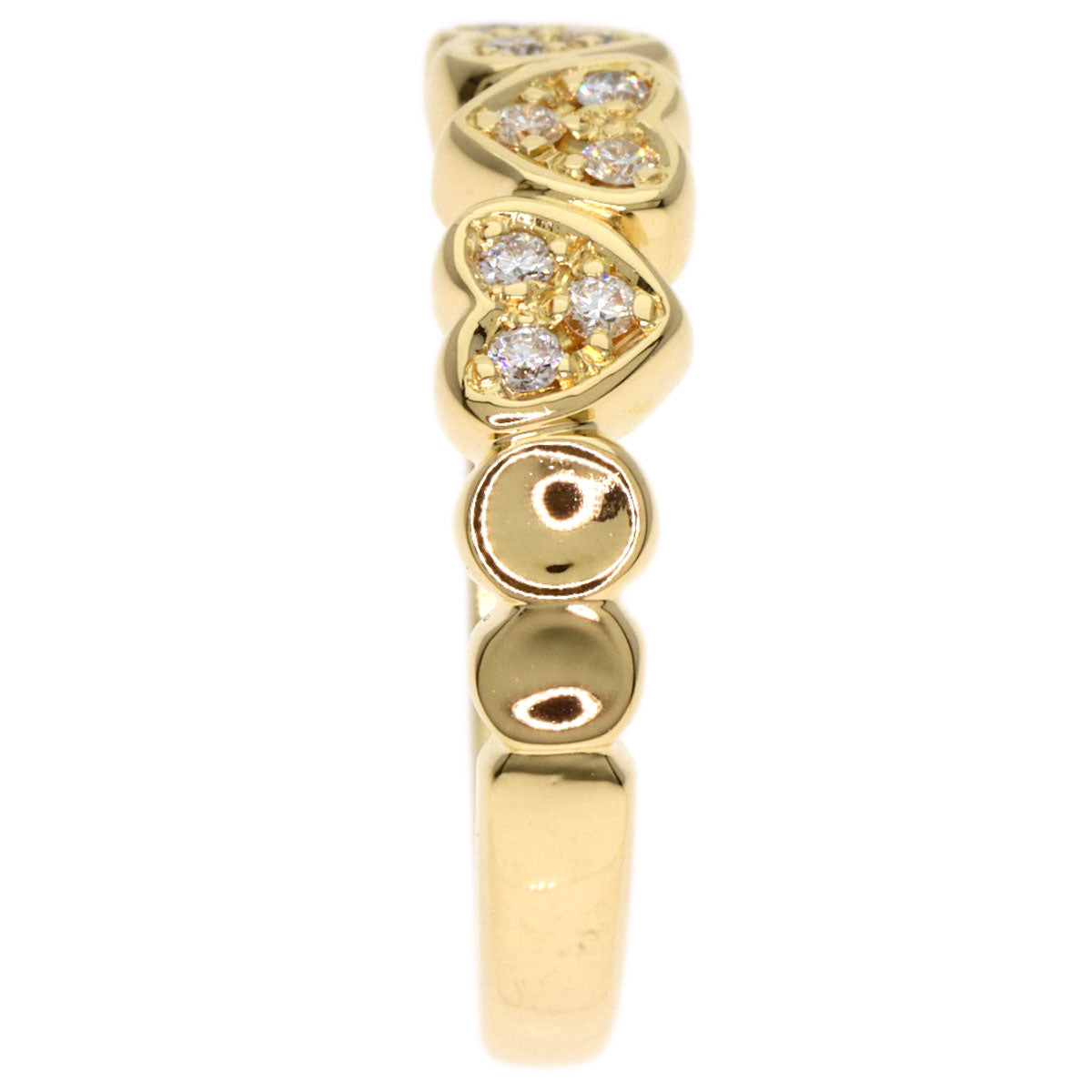 Dior Diamond heart motif Ring K18 Yellow Gold Ladies [Used]