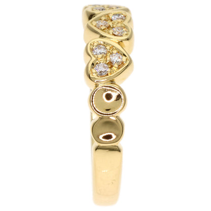 Dior Diamond heart motif Ring K18 Yellow Gold Ladies [Used]