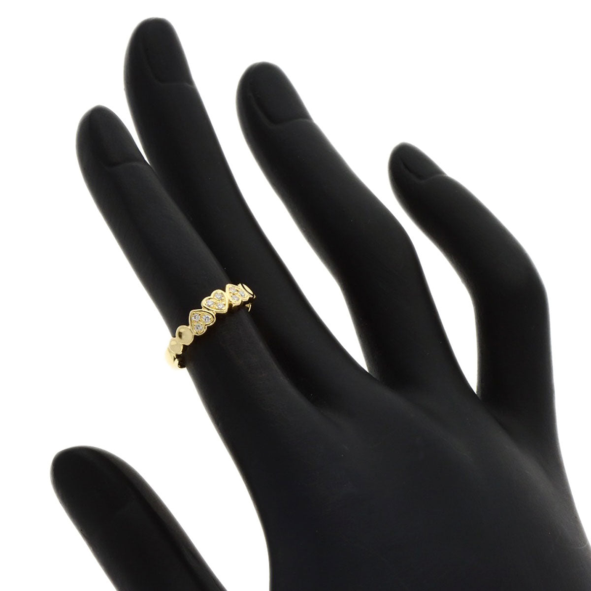 Dior Diamond heart motif Ring K18 Yellow Gold Ladies [Used]