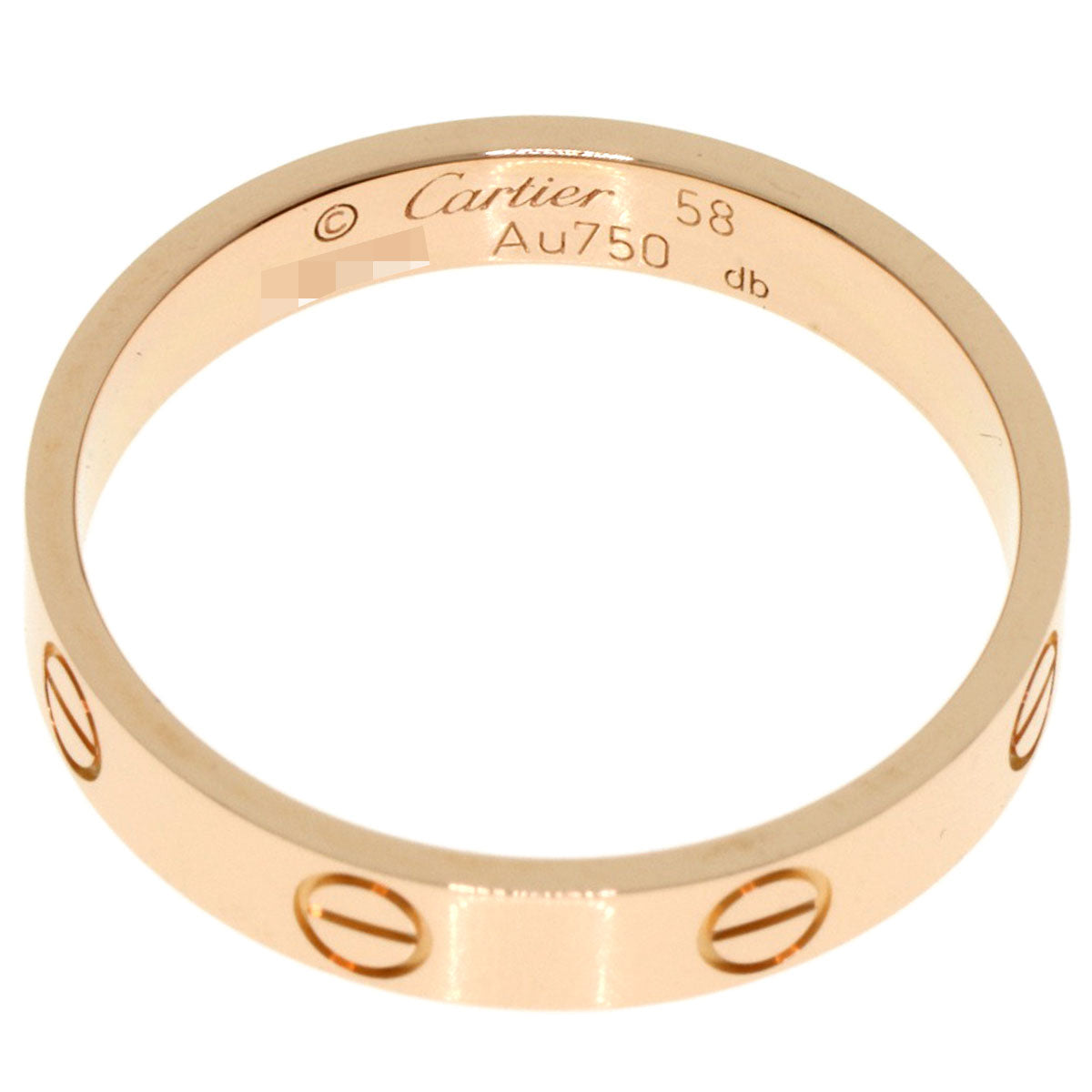 CARTIER   Ring mini love ring #58 K18 Pink Gold Ladies