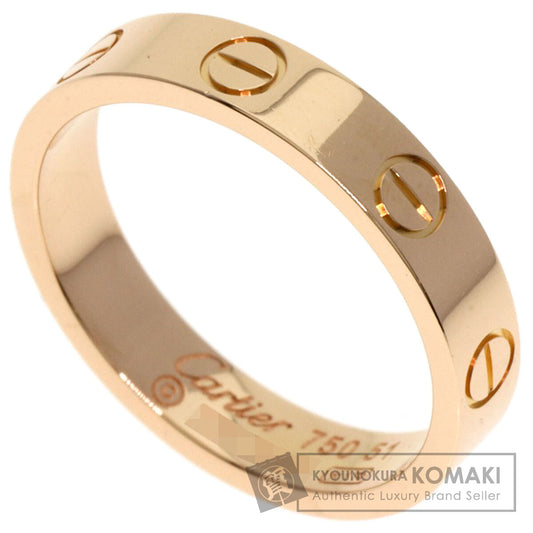 CARTIER mini love ring #51 Ring K18 Pink Gold Ladies [Used]