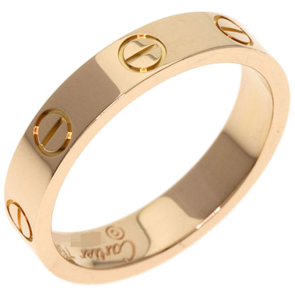 CARTIER mini love ring #51 Ring K18 Pink Gold Ladies [Used]