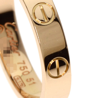 CARTIER mini love ring #51 Ring K18 Pink Gold Ladies [Used]