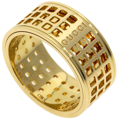 GUCCI Scroll Wide Ring K18 Yellow Gold Ladies [Used]