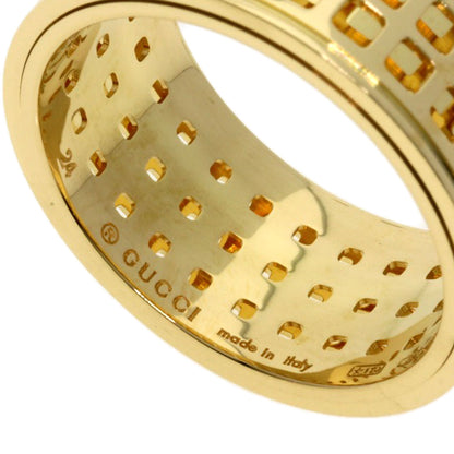 GUCCI Scroll Wide Ring K18 Yellow Gold Ladies [Used]