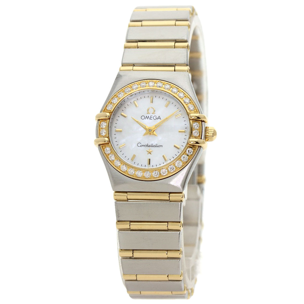 OMEGA Constellation Mini Bezel Diamond Watches 1267.70 Stainless Steel/SSxK18YG Ladies