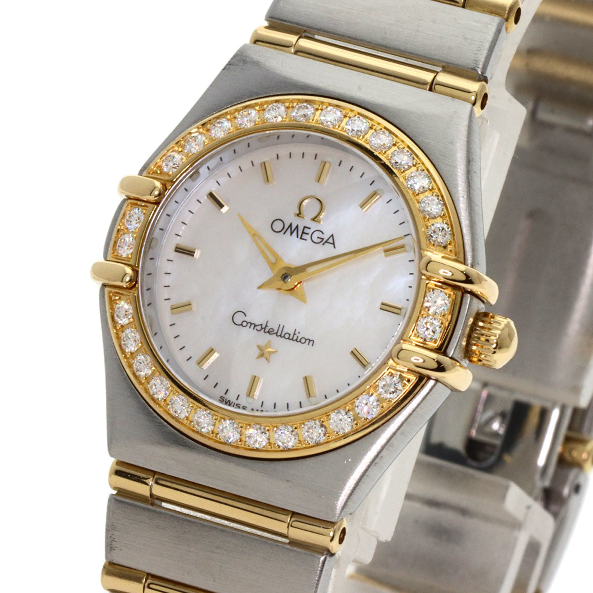 OMEGA Constellation Mini Bezel Diamond Watches 1267.70 Stainless Steel/SSxK18YG Ladies