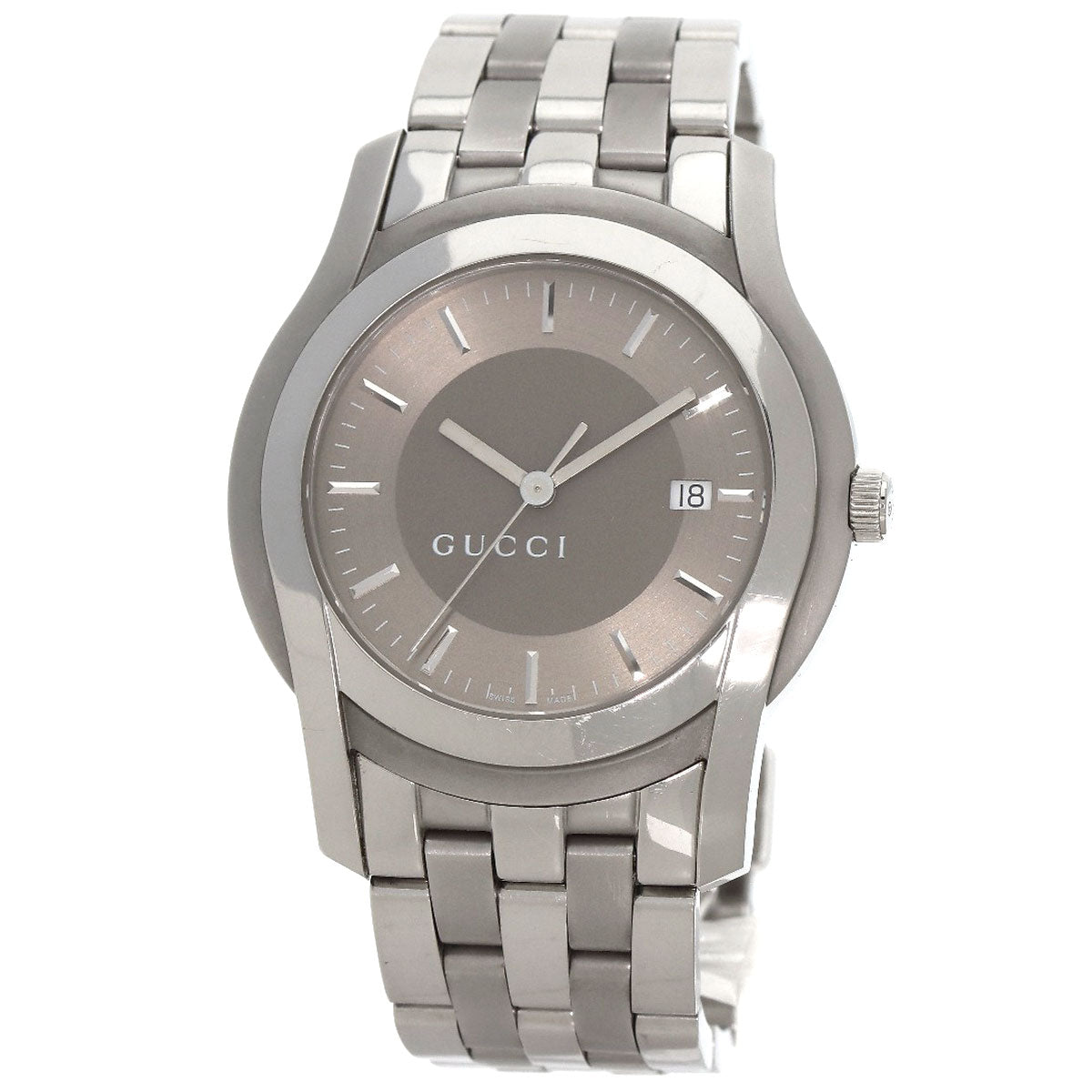 GUCCI Round face Watches 5500XL Stainless Steel/Stainless Steel mens