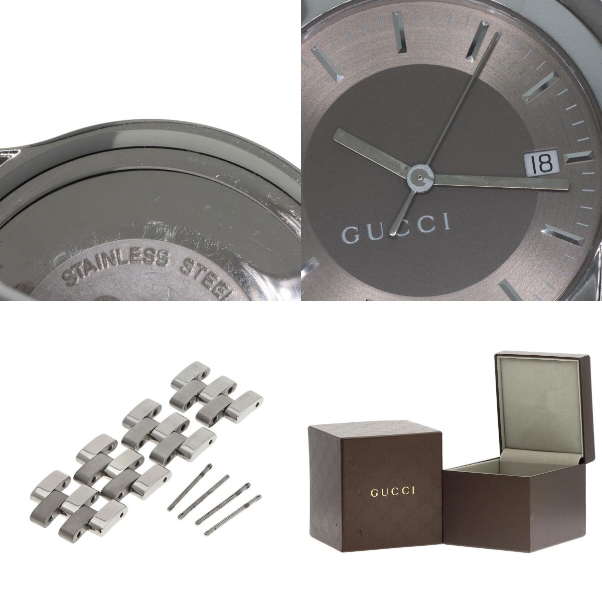 GUCCI Round face Watches 5500XL Stainless Steel/Stainless Steel mens