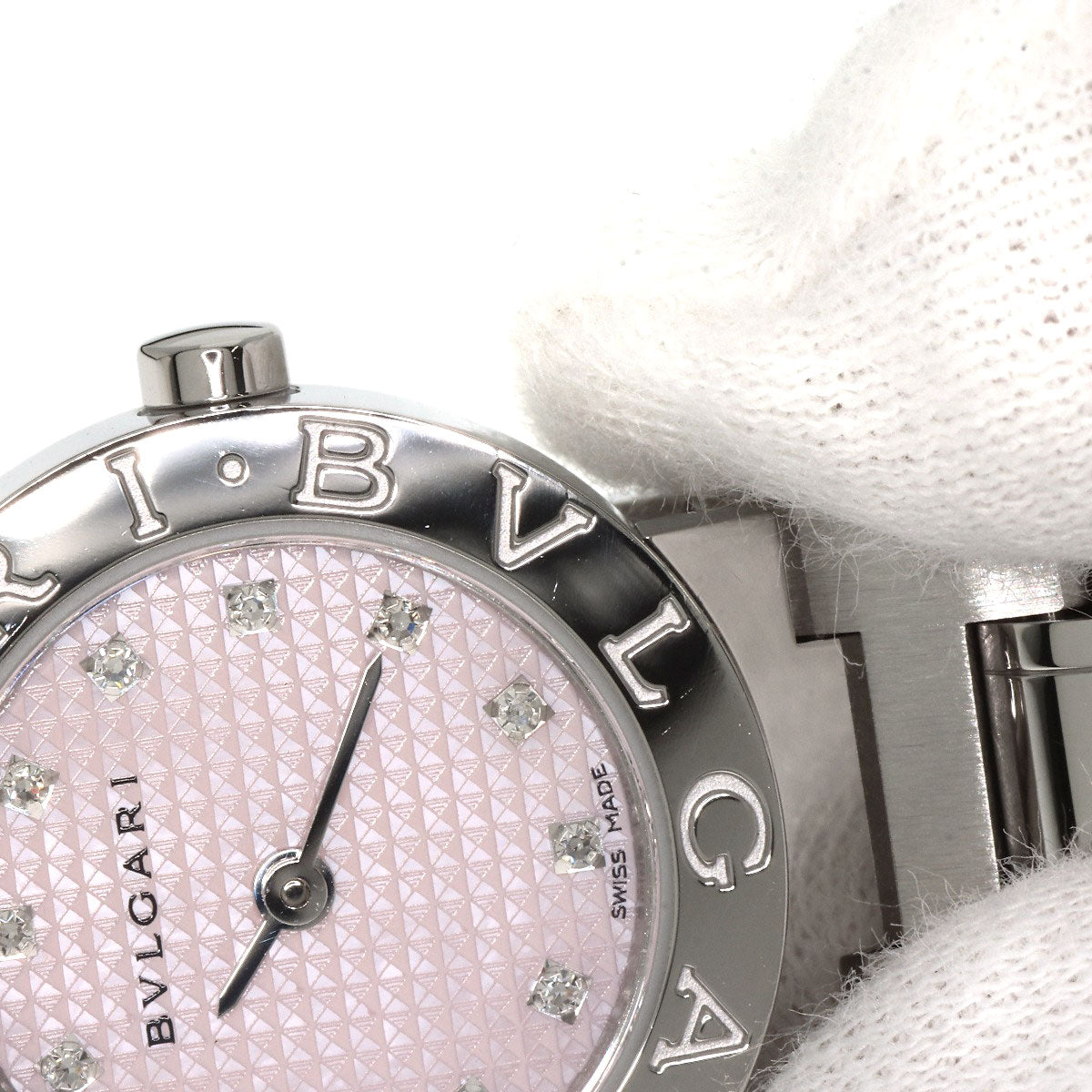 BVLGARI BVLGARI BVLGARI 12P Diamond Watches BB23SS Stainless Steel/Stainless Steel Ladies