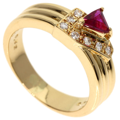 TASAKI Diamond Ruby Ring K18 Yellow Gold Ladies [Used]