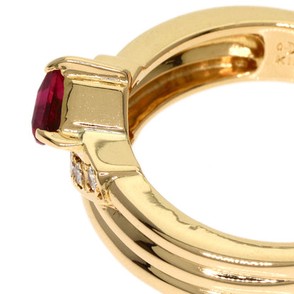 TASAKI Diamond Ruby Ring K18 Yellow Gold Ladies [Used]