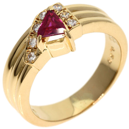 TASAKI Diamond Ruby Ring K18 Yellow Gold Ladies [Used]