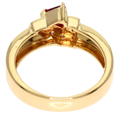 TASAKI Diamond Ruby Ring K18 Yellow Gold Ladies [Used]