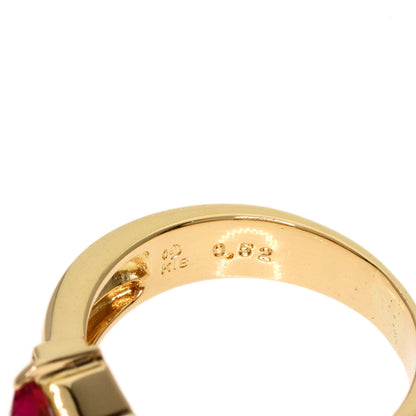 TASAKI Diamond Ruby Ring K18 Yellow Gold Ladies [Used]