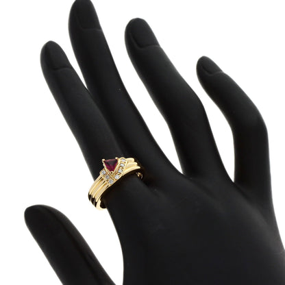 TASAKI Diamond Ruby Ring K18 Yellow Gold Ladies [Used]