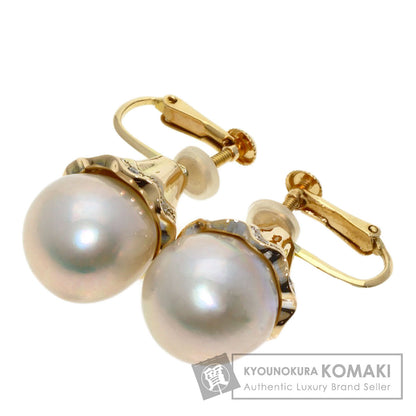 TASAKI Pearl Pearl Diamond Earring K18 Yellow Gold Ladies [Used]