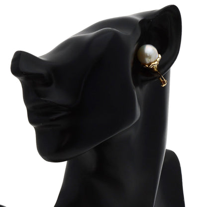TASAKI Pearl Pearl Diamond Earring K18 Yellow Gold Ladies [Used]