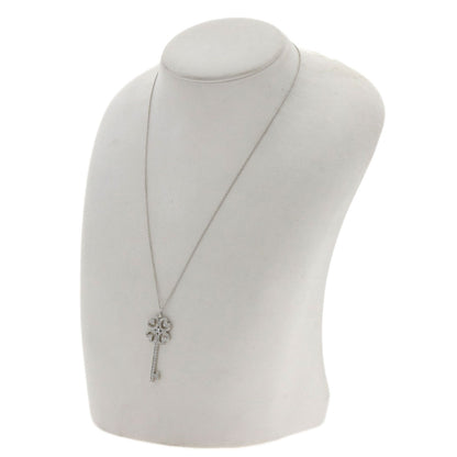TIFFANY&Co. Quatra Heart Key Diamond Necklace Platinum PT950 Ladies [Used]