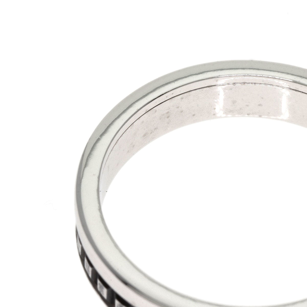 Boucheron Quatre Black Half #50 Ring K18 White Gold Ladies [Used]