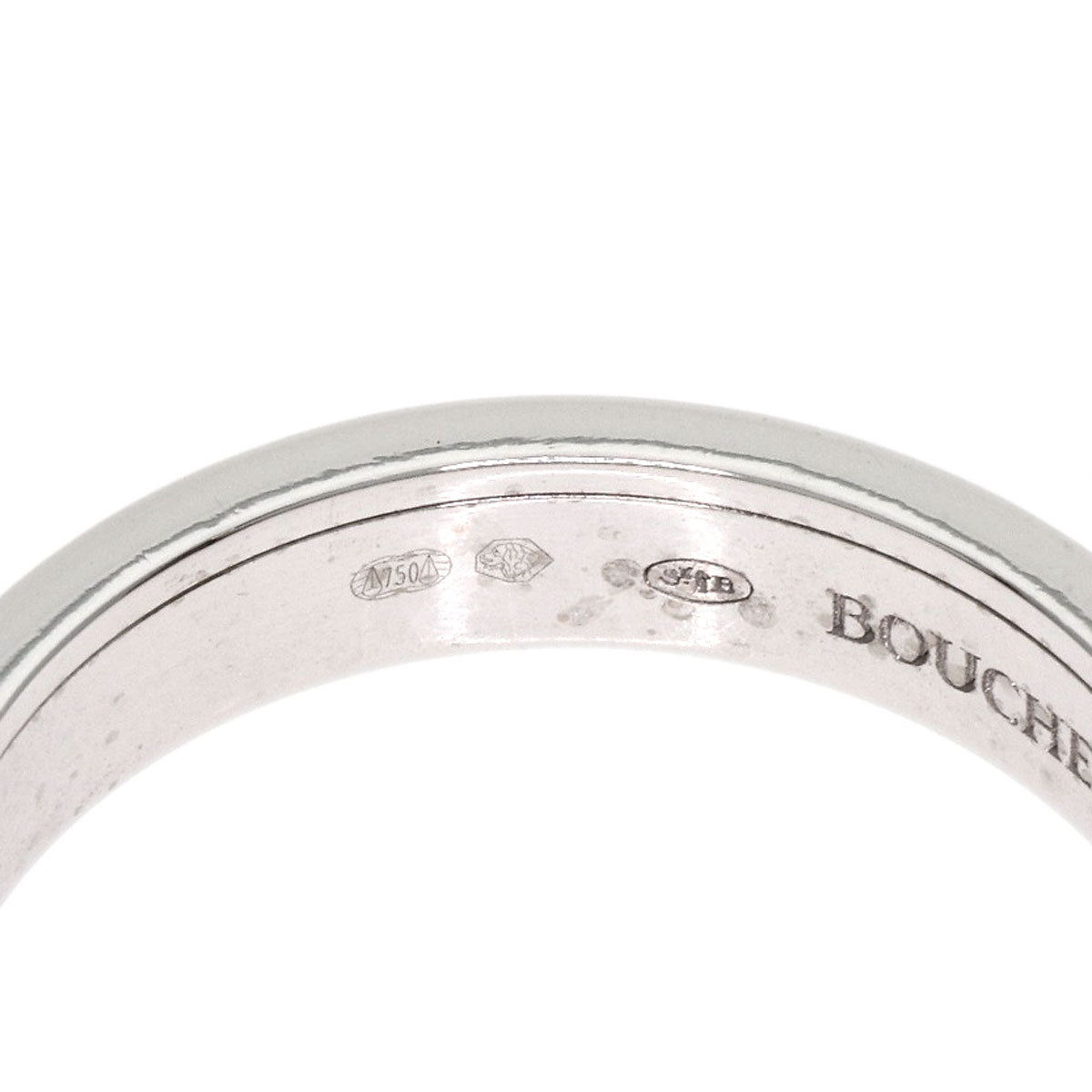 Boucheron Quatre Black Half #50 Ring K18 White Gold Ladies [Used]
