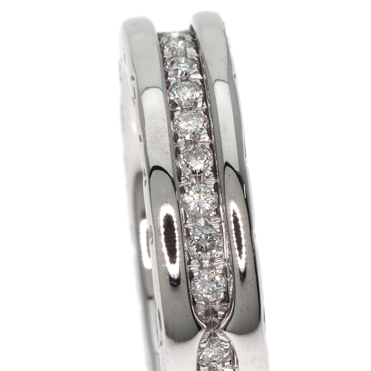 BVLGARI   Ring B.zero1 XS Full Eternity 1 Band Diamond #49 K18 White Gold Ladies