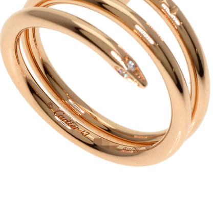 CARTIER Juste un Clou Double Diamond #47 Ring K18 Pink Gold Ladies [Used]