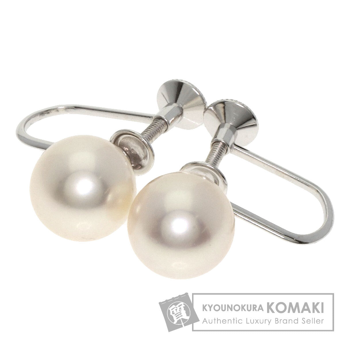 MIKIMOTO Pearl Pearl 0.3" Earring K18 White Gold Ladies [Used]