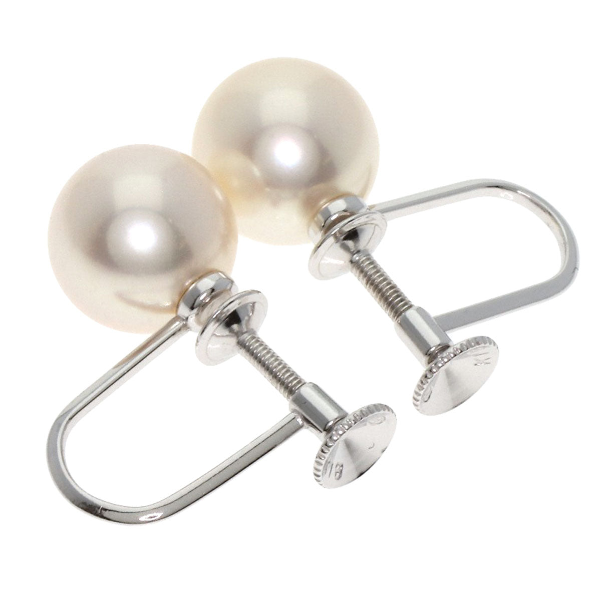 MIKIMOTO Pearl Pearl 0.3" Earring K18 White Gold Ladies [Used]