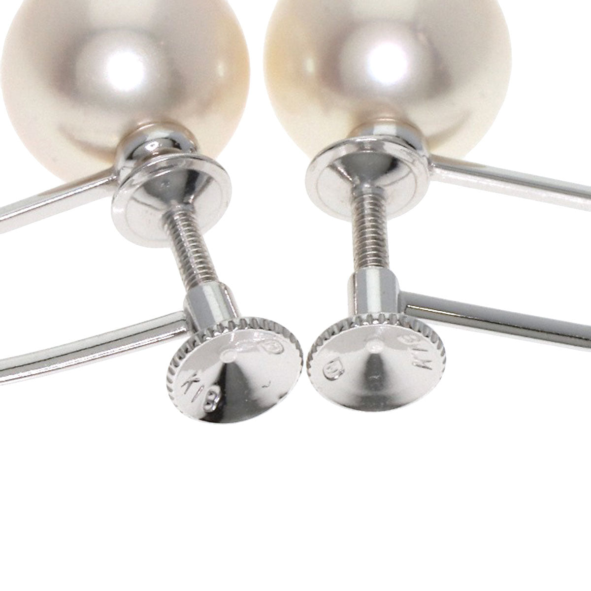 MIKIMOTO Pearl Pearl 0.3" Earring K18 White Gold Ladies [Used]