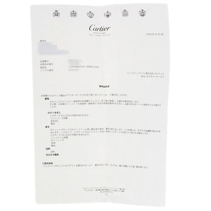 CARTIER LOVE Bracelets with screwdriver #16 Bracelet K18 White Gold Ladies [Used]